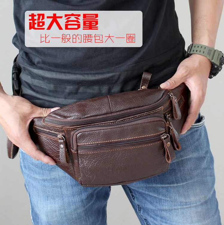 Genuine Cowhide Leather Waist  - Running Gear To Hold Phone recension och pris