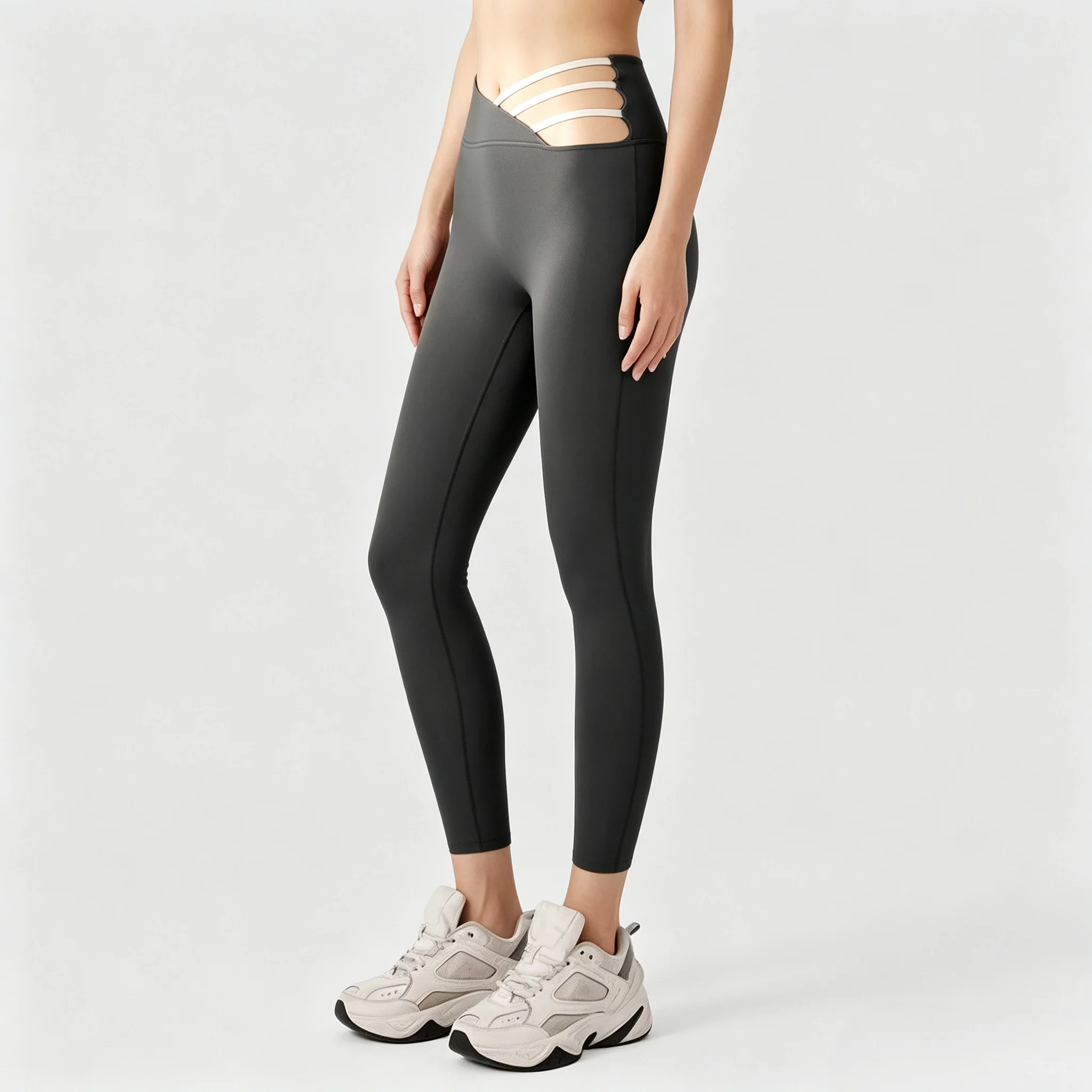Women Hollow Out Ripped Yoga L - Running Gear Outfit recension och pris